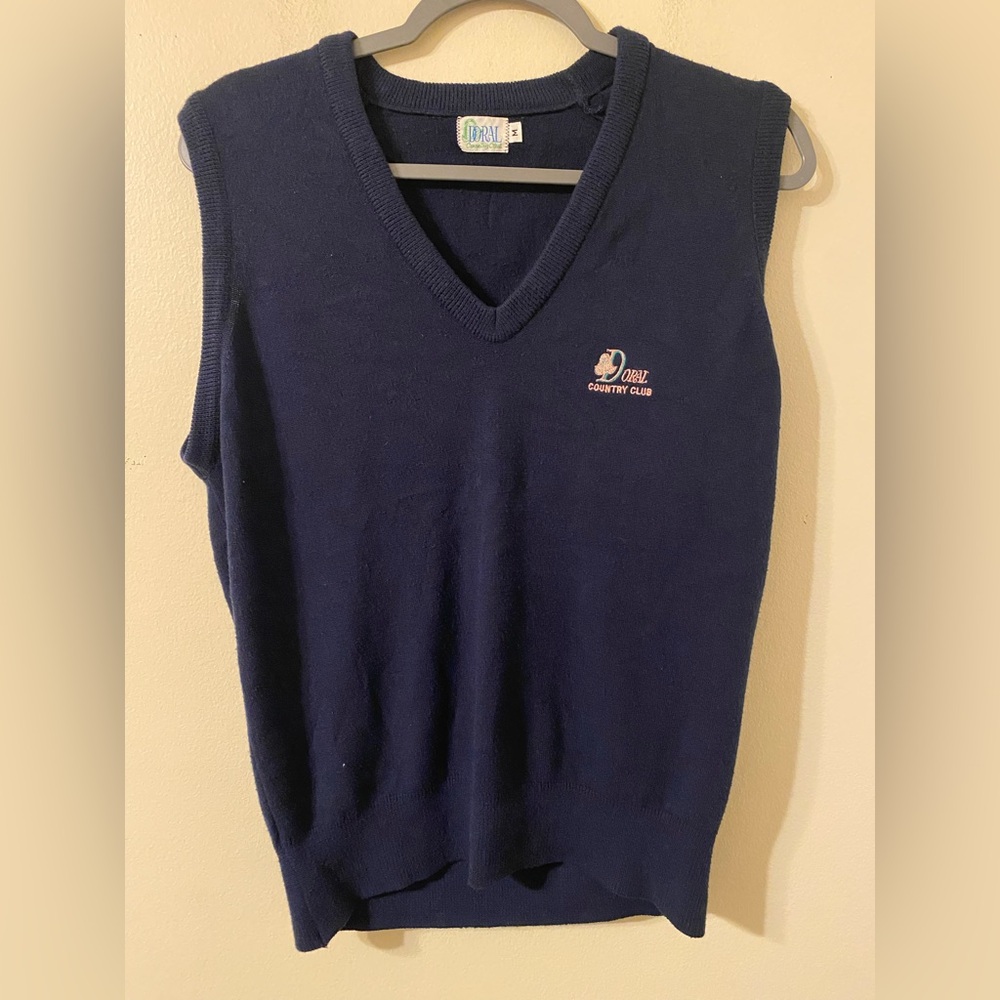 VTG Vintage Men’s Blue Doral Country‎ Club Golf Vest Pullover Size Medium